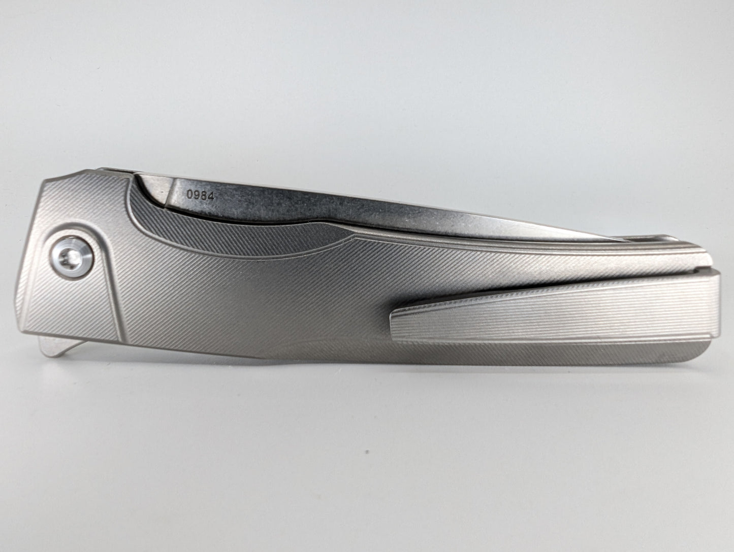 MachineWise Sonora Raw (CPM 20CV | Brass Bolster | Finestep Handle) Buttonlock Folding Knife 984 *BLEM*