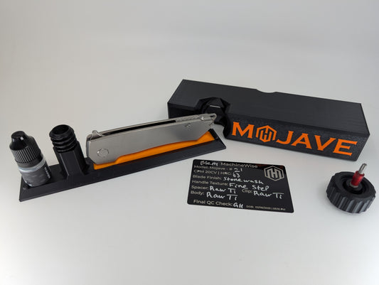 MachineWise Mojave Raw (CPM 20CV | Stonewash | Finestep Handle) Framelock Folding Knife 21 *BLEM*