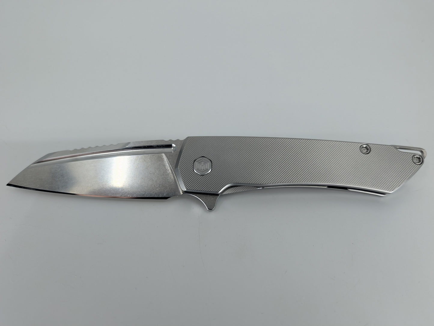 MachineWise Mojave Raw (CPM 20CV | Stonewash | Finestep Handle) Framelock Folding Knife 21 *BLEM*
