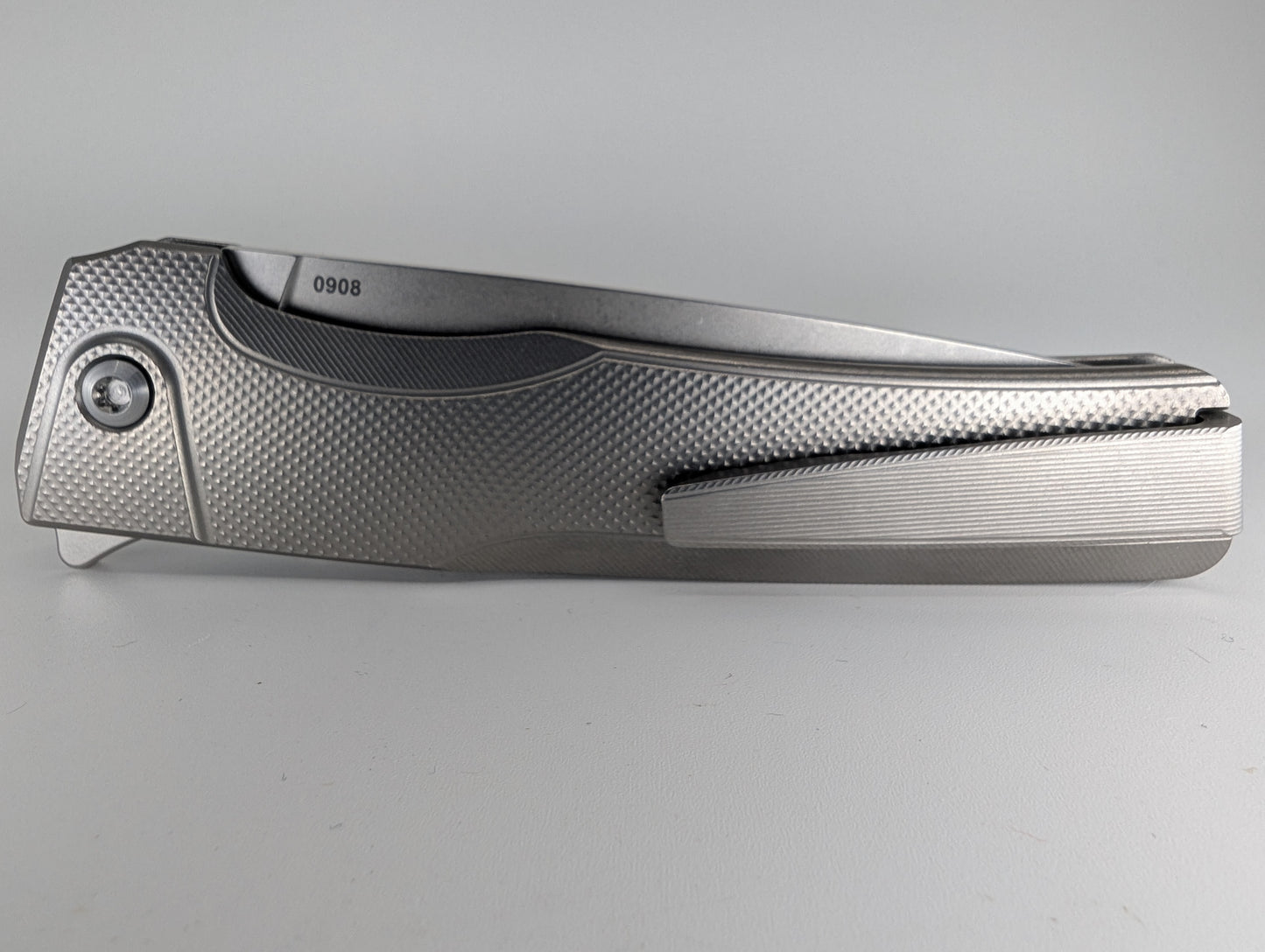 MachineWise Sonora Raw (CPM 20CV | Raw Ti Bolster | Diamonds Handle) Buttonlock Folding Knife 908 *BLEM*