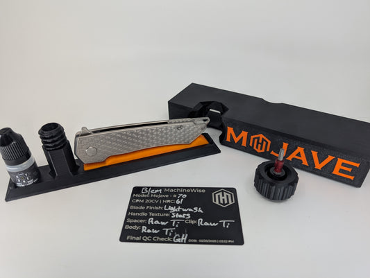 MachineWise Mojave Raw (CPM 20CV | Lightwash | Stars Handle) Framelock Folding Knife 70 *BLEM*
