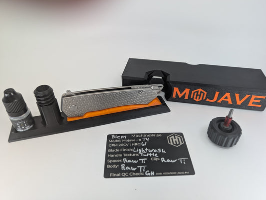MachineWise Mojave Raw (CPM 20CV | Stonewash | Finestep Handle) Framelock Folding Knife 74 *BLEM*