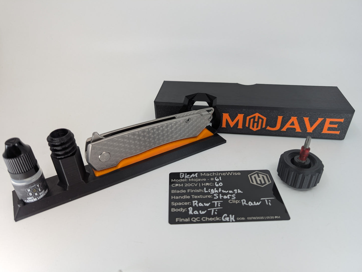 MachineWise Mojave Raw (CPM 20CV | Lightwash | Stars Handle) Framelock Folding Knife 61 *BLEM*