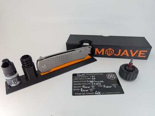 MachineWise Mojave Raw (CPM 20CV | Lightwash | Stars Handle) Framelock Folding Knife 61 *BLEM*