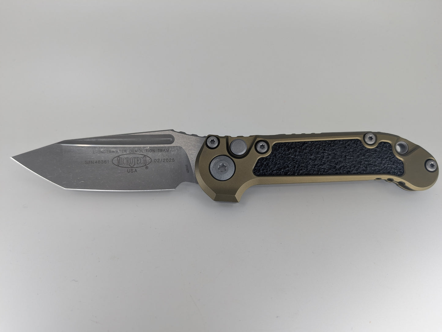 Microtech L.U.D.T. T/E Gen III OD Green Apocalyptic Auto Folding Knife