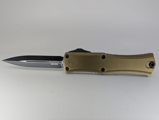 Microtech Hera II Mini Double Edge OD Green Tactical Out the Front Knife