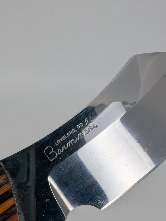 *Consignment* Tom Barminski 6" Fixed Blade Knife w/ Sheath