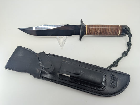 *Consignment* SOG Seki Japan S1 Bowie Fixed Blade Knife w/ Sheath