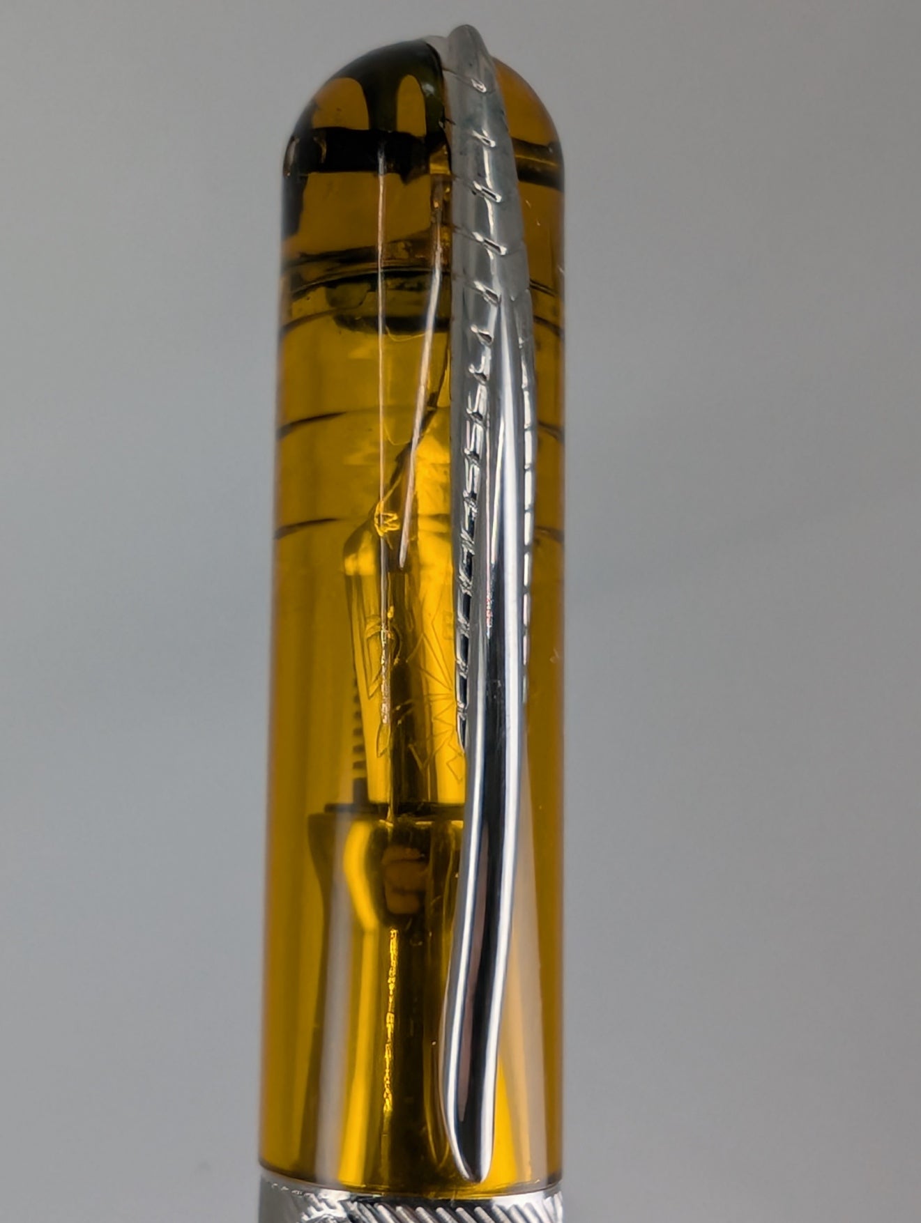 *Consignment* Pineider Avatar Amber Fountain Pen Steel Extra Fine Nib