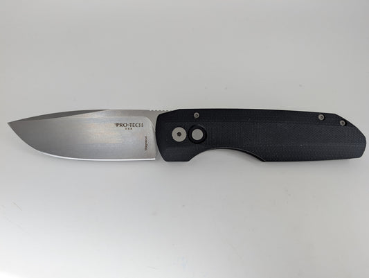 Protech Vero Collab "Synapse" Black Canvas Micarta Stonewash Magnacut Auto Folding Knife