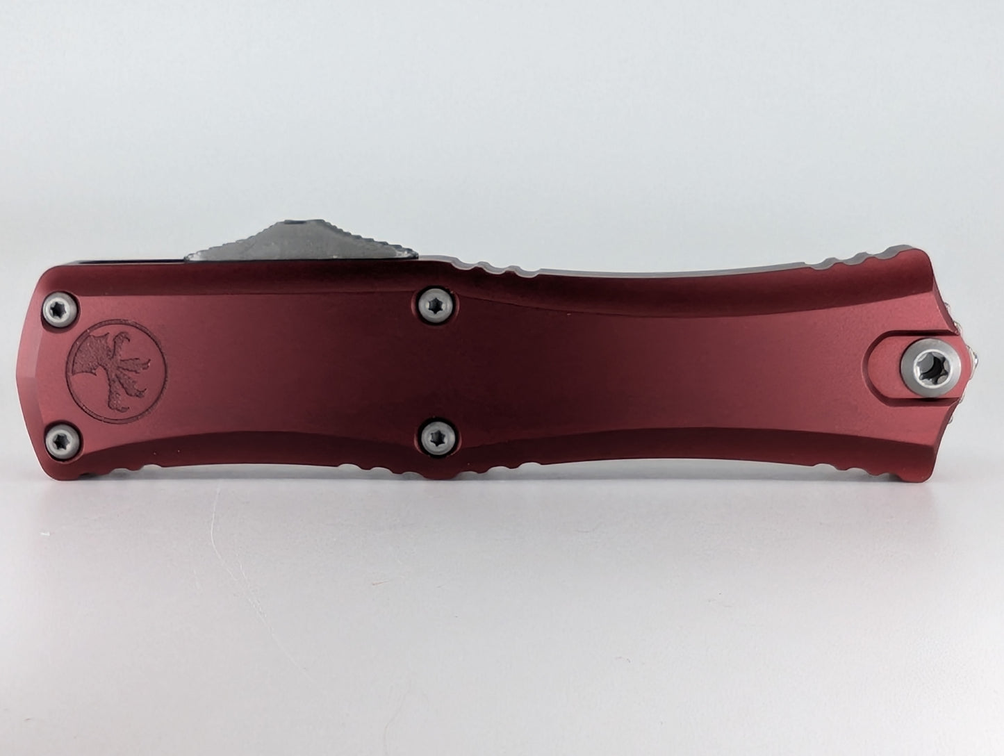 Microtech Hera II Mini Bayonet Merlot Apocalyptic Partial Serrated Out the Front Knife