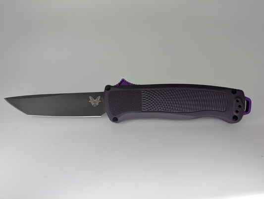 *Consignment* Benchmade Shootout Dark Purple Grivory Out the Front Knife