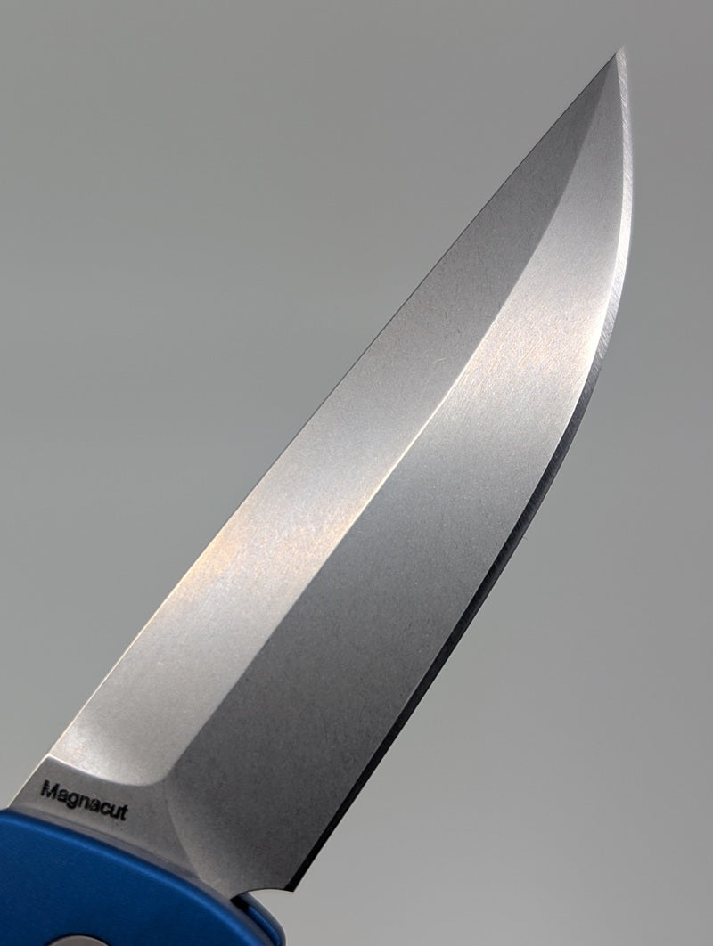 Protech x Walter Brend Design "Brend Classic" Blue Magnacut Auto Folding Knife