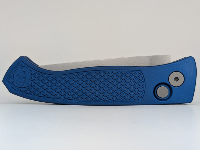 Protech x Walter Brend Design "Brend Classic" Blue Magnacut Auto Folding Knife