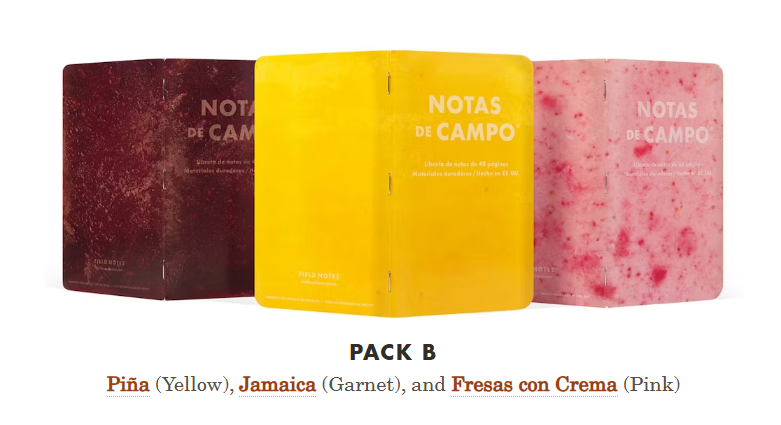 Field Notes Paletas (popsicles): Notas de Campo