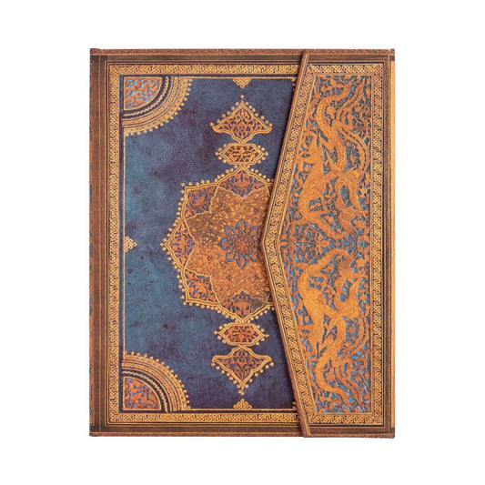 Decorative rug with intricate patterns on a white background