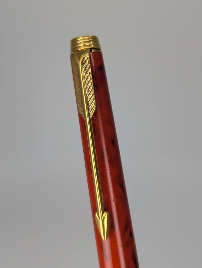 *Consignment* Parker 180 Coral Chinese Lacquer Rollerball Pen