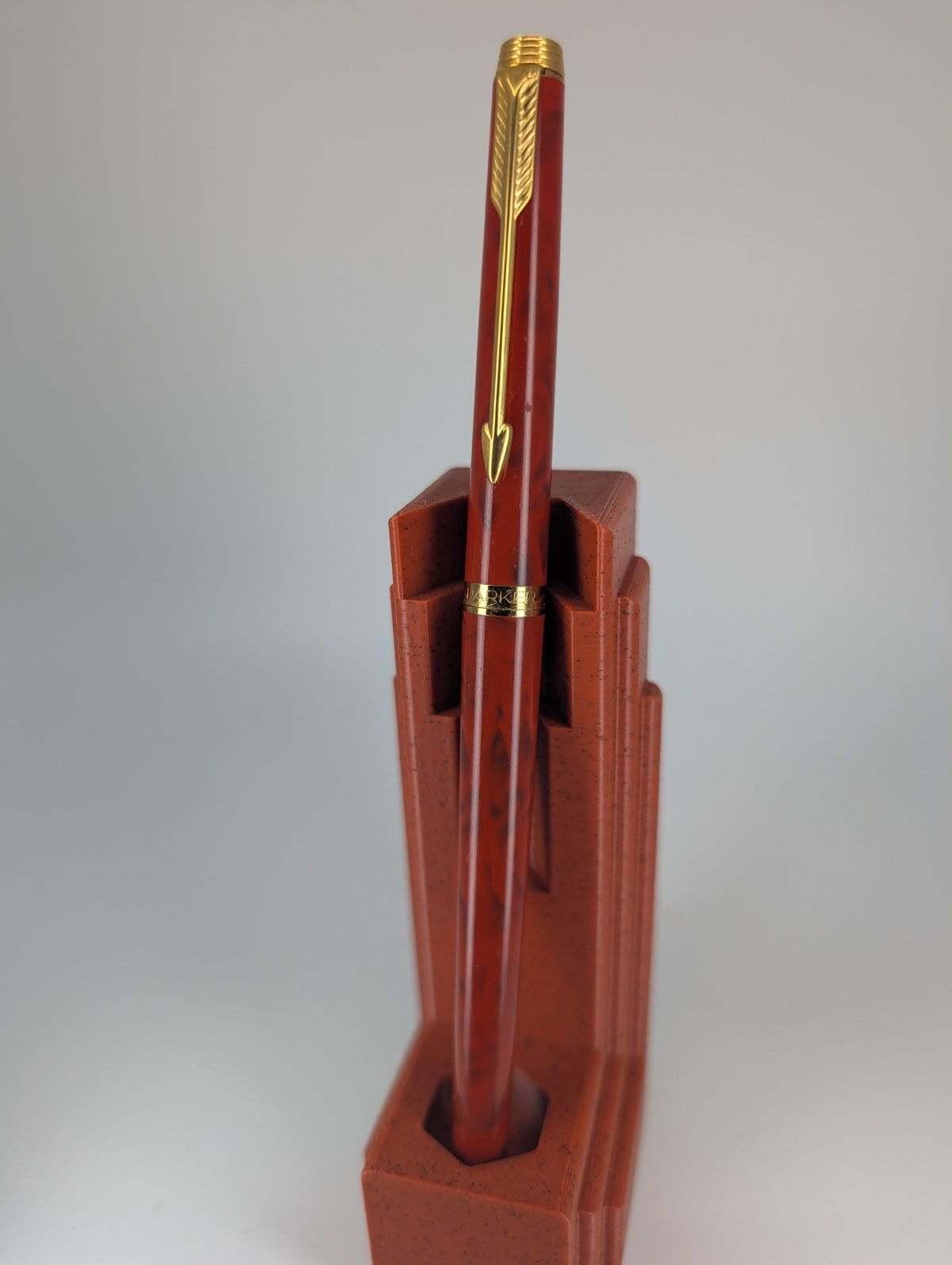 *Consignment* Parker 180 Coral Chinese Lacquer Rollerball Pen
