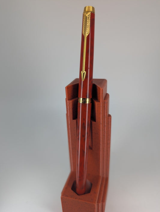 *Consignment* Parker 180 Coral Chinese Lacquer Rollerball Pen