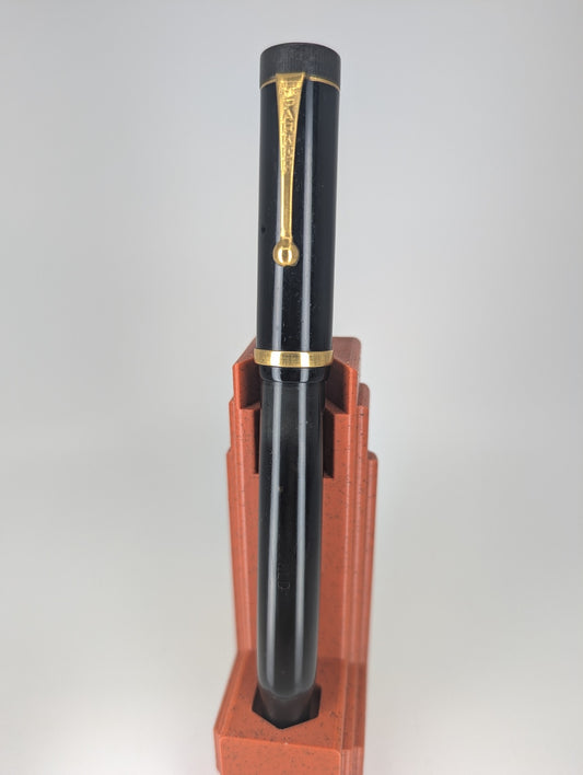 *Consignment* Parker Duofold 1928 Flat Top Black / Gold Fountain Pen