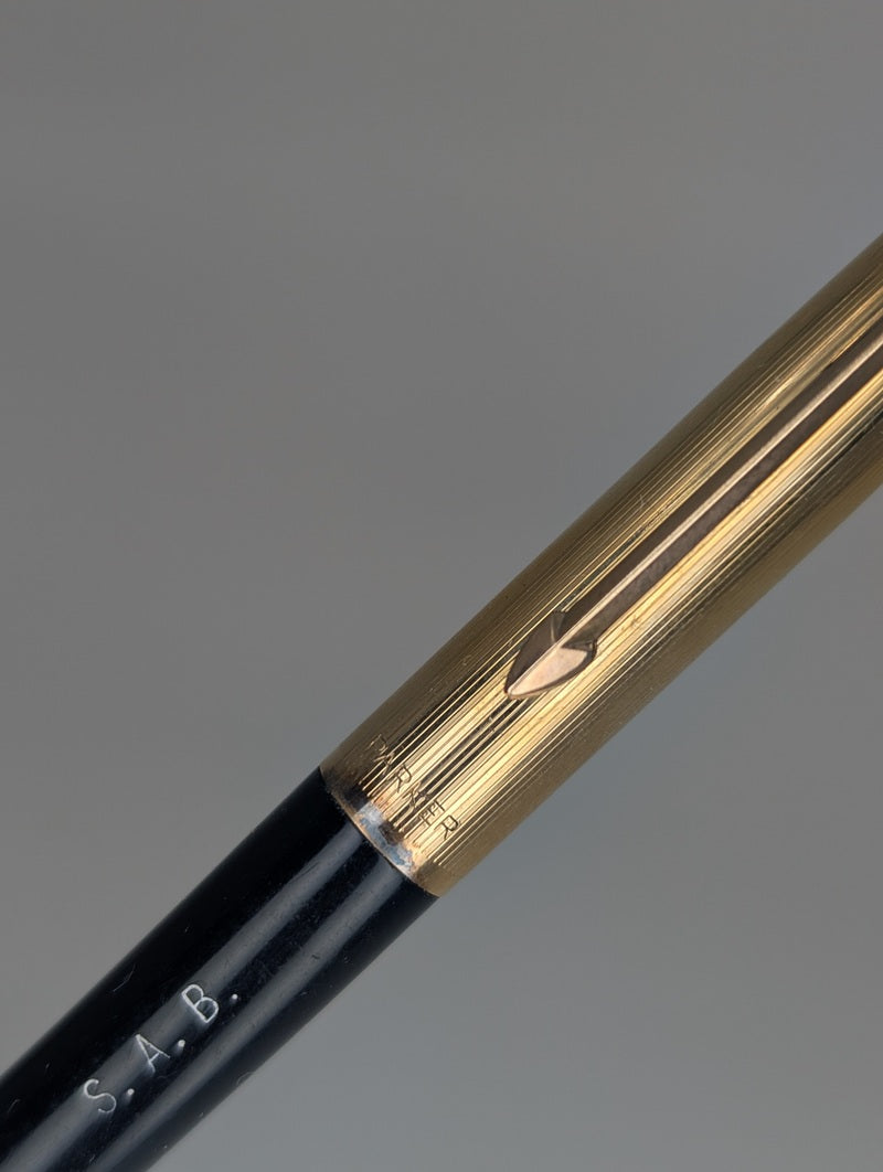*Consignment* Parker "51" Fountain Pen / Mechanical Pencil Set Engraved "S.A.B"