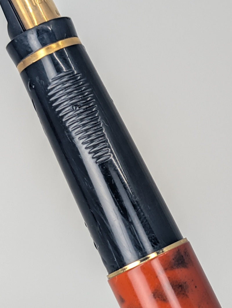*Consignment* Parker 75 Coral Chinese Lacquer Fountain Pen 18k Gold Medium Nib