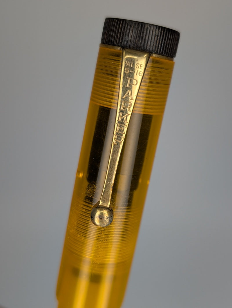 *Consignment* Parker x Brad Torelli Custom Senior Duofold Demonstrator Fountain Pen 14k