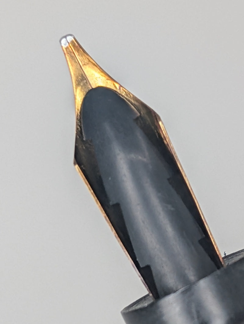 *Consignment* Parker Duofold Jr. Flat Top Green Fountain Pen Stub Nib