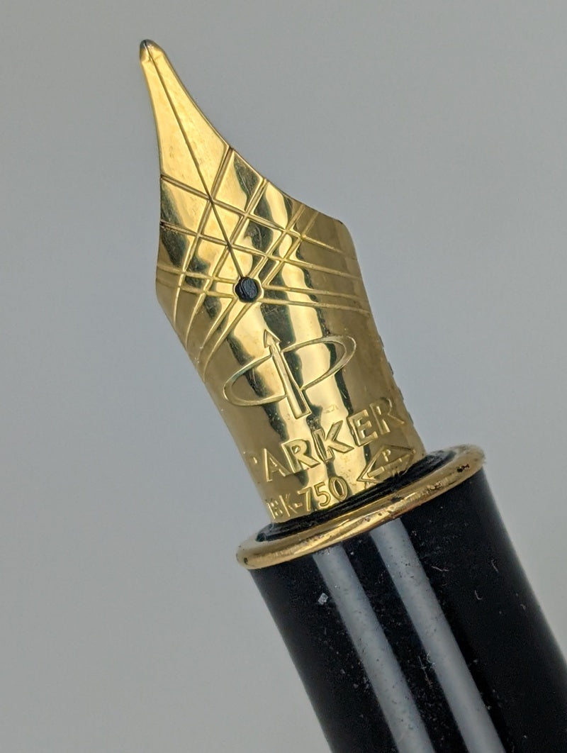 *Consignment* Parker Sonnet Cisele Fountain Pen 18k (F) / Ballpoint Pen Set