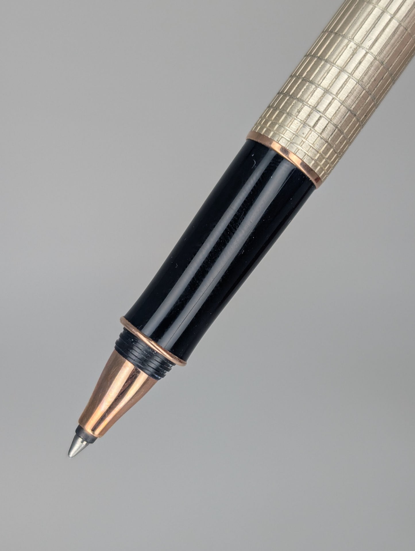 *Consignment* Parker Sonnet Satin Grid Rollerball Pen