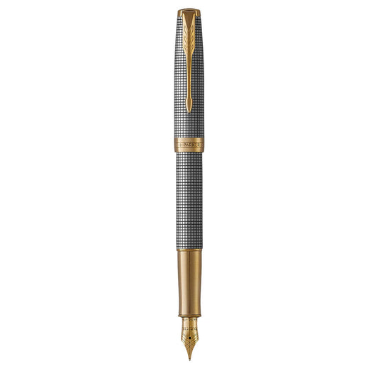 Parker Sonnet Cisele Fountain Pen 18k Gold Broad Nib