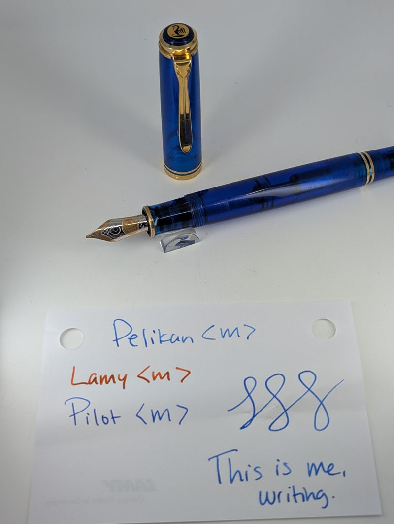 *Consignment* Pelikan M800 Blue Ocean Limited Edition Fountain Pen 18k Gold Medium Nib
