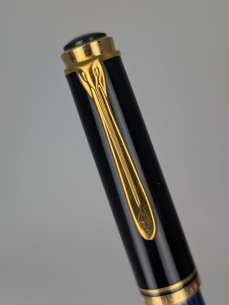 *Consignment* Pelikan R200 Blue Striped Rollerball Pen