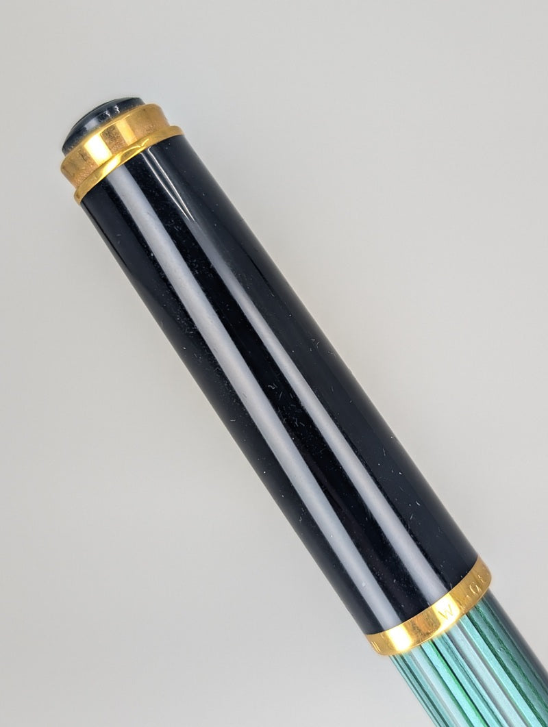 *Consignment* Pelikan R400 Green Striped W. Germany Rollerball Pen