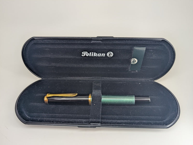*Consignment* Pelikan R400 Green Striped W. Germany Rollerball Pen