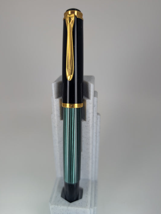 *Consignment* Pelikan R400 Green Striped W. Germany Rollerball Pen