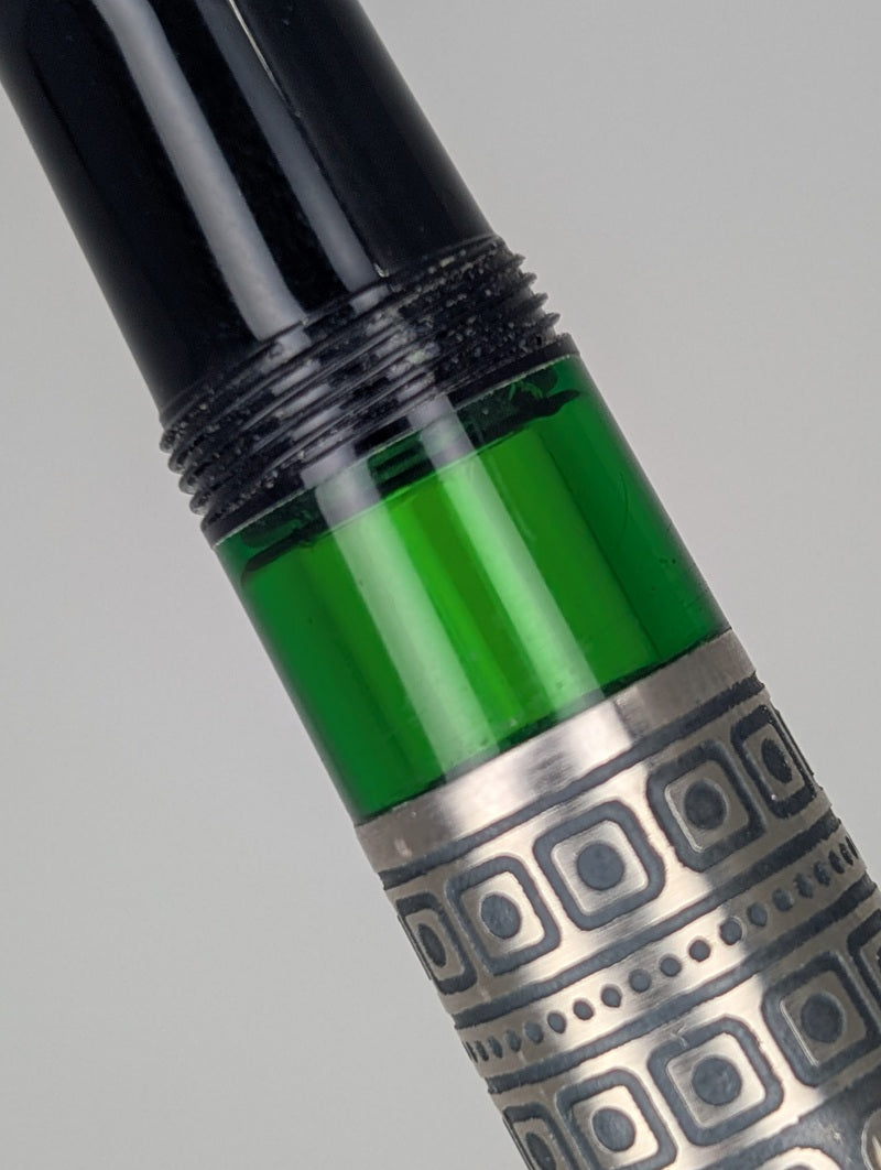 *Consignment* Pelikan Toledo Silver Fountain Pen 18k Gold Fine Nib