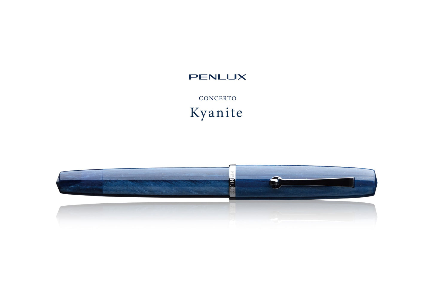 Penlux Concerto Kyanite w/ Gun Metal Trim Fountain Pen