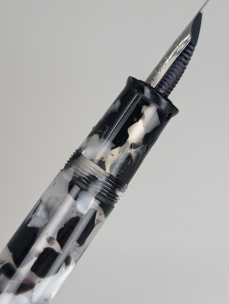 *Consignment* Penlux Masterpiece Grande Koi Black & White Fountain Pen Medium Nib