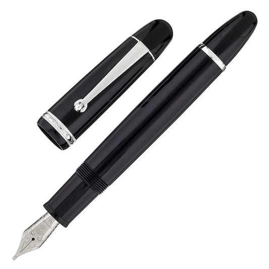 Penlux Masterpiece Grande Black Fountain Pen Medium Nib