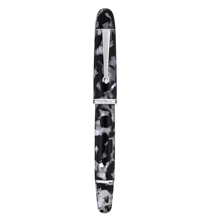 Penlux Masterpiece Grande Koi Black & White Fountain Pen Stub 1.1 Nib