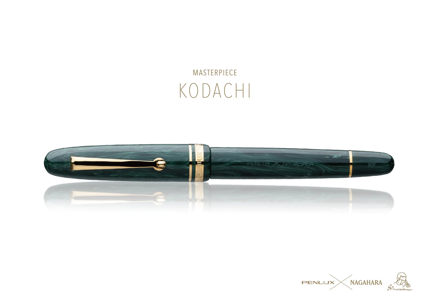 Penlux Masterpiece Kodachi Green Velvet Steel Fountain Pen