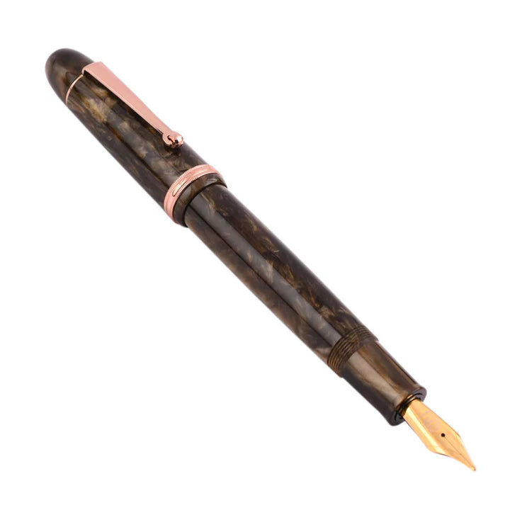 Penlux Masterpiece Grande "Brown Wave" Fountain Pen Medium Nib