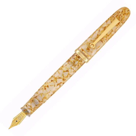 Penlux Masterpiece Grande "Golden Crystal" Fountain Pen Stub 1.1 Nib