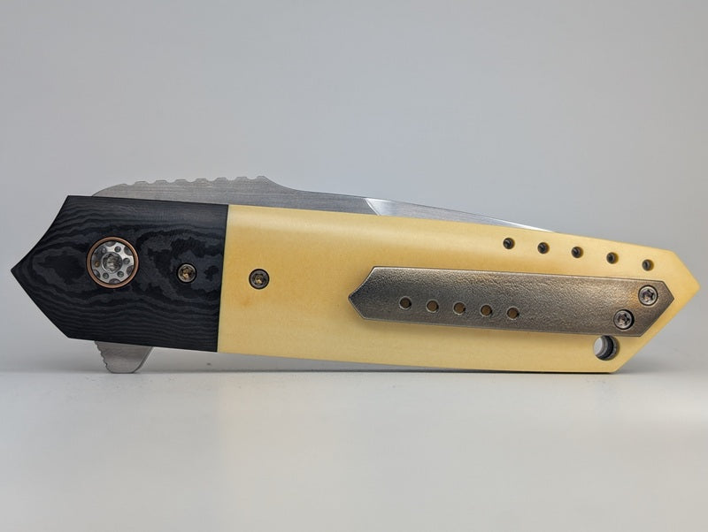 *Consignment* Peter Carey Knives Mini Roadster Flipper Prototype Liner Lock Folding Knife