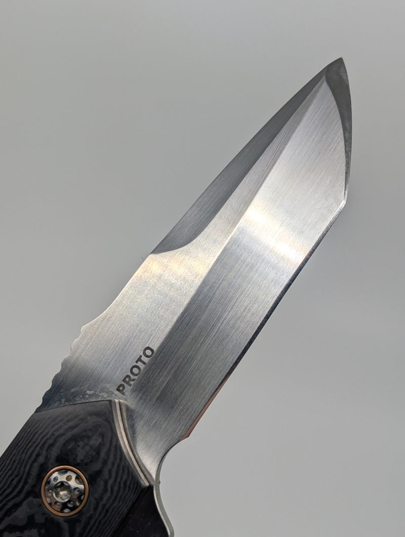 *Consignment* Peter Carey Knives Mini Roadster Flipper Prototype Liner Lock Folding Knife
