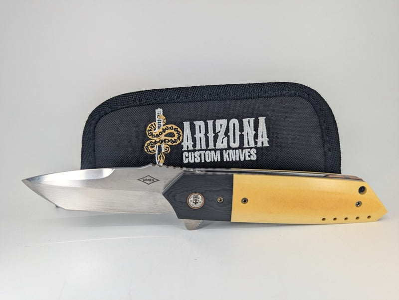 *Consignment* Peter Carey Knives Mini Roadster Flipper Prototype Liner Lock Folding Knife