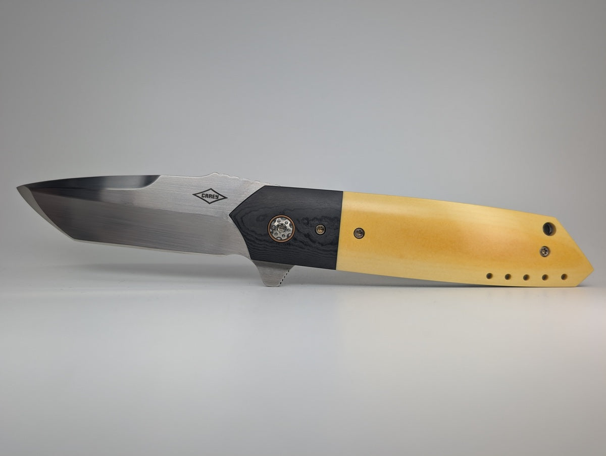 *Consignment* Peter Carey Knives Mini Roadster Flipper Prototype Liner Lock Folding Knife