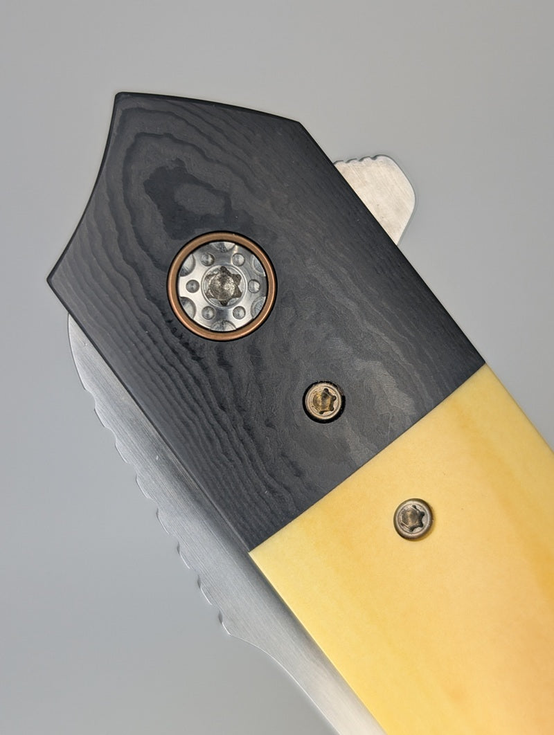 *Consignment* Peter Carey Knives Mini Roadster Flipper Prototype Liner Lock Folding Knife