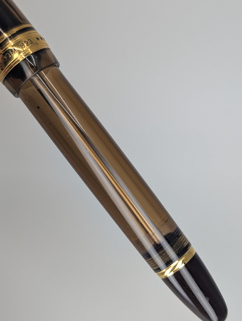 *Consignment* Pilot Custom 823 Amber Vac Fill Fountain Pen 14k Medium Nib